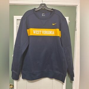 Nike Blue and Yellow Crewneck West Virginia Mountaineers Sweatshirt Sz Large